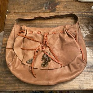 Lucky Brand Leather Hobo EUC